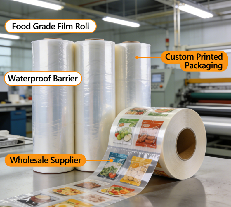 Roll de film de laminat BOPP de calitate alimentară Film de ambalare flexibil imprimat personalizat